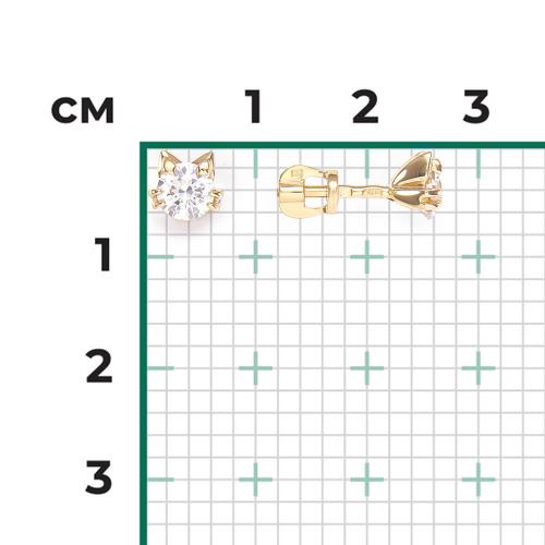 Cercei Aur Galben 14K cu Zirconiu - 2