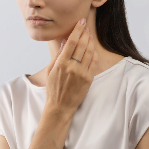 Inel din Aur Roz 14K cu Diamante - 4