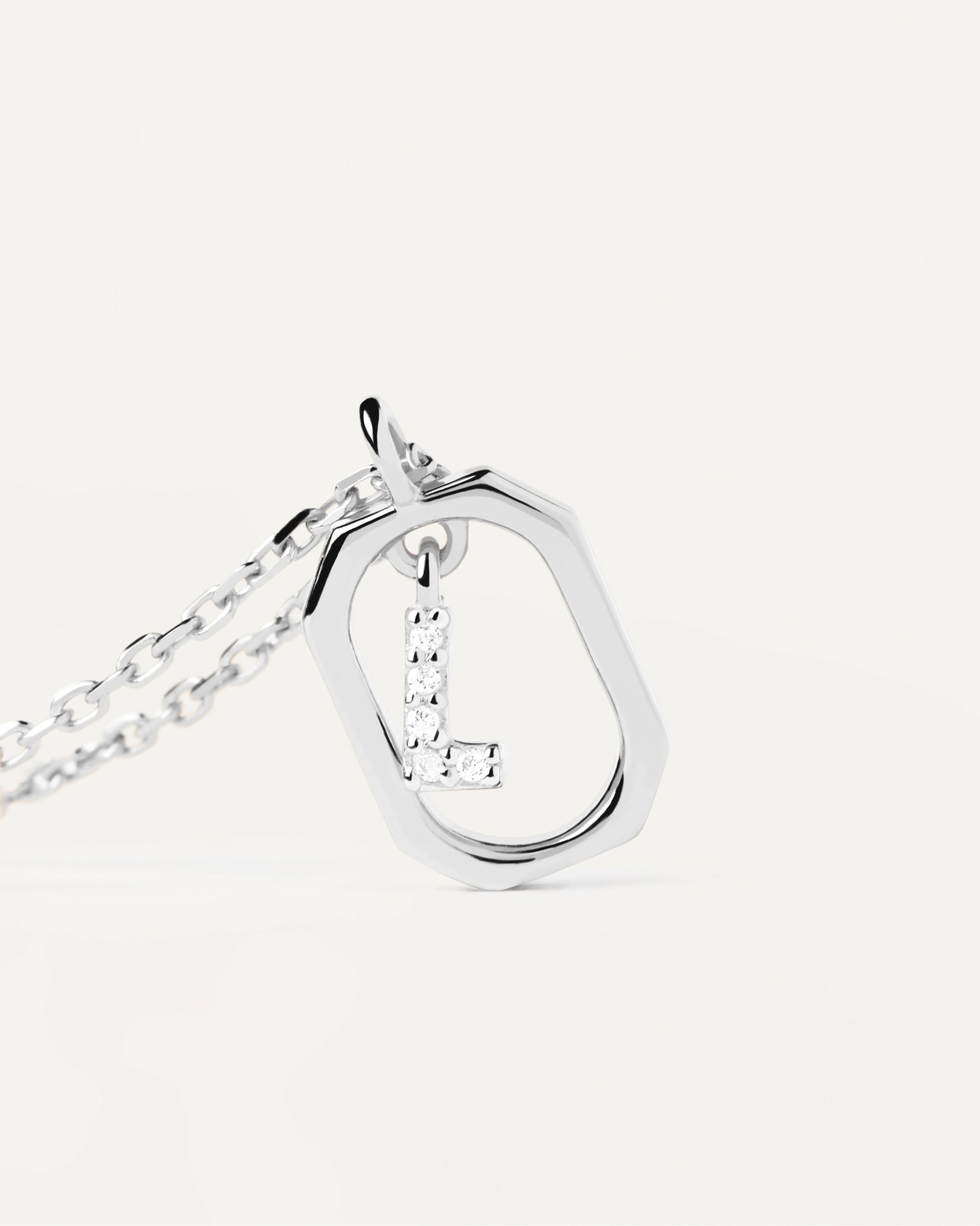 Colier din Argint cu Zirconiu Litera L - 3