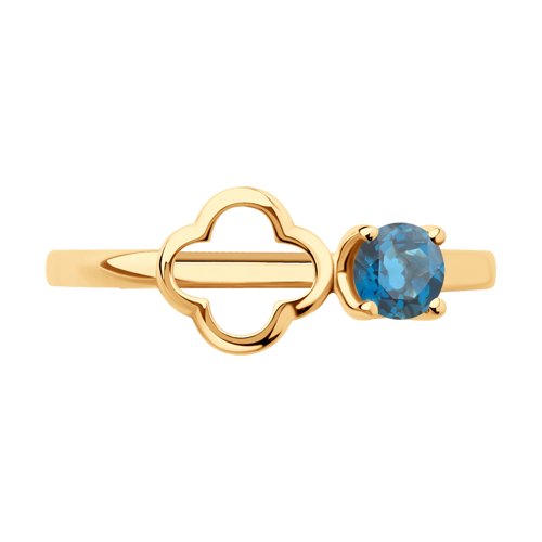 Inel din Aur Roz 14K cu Topaz London - 2