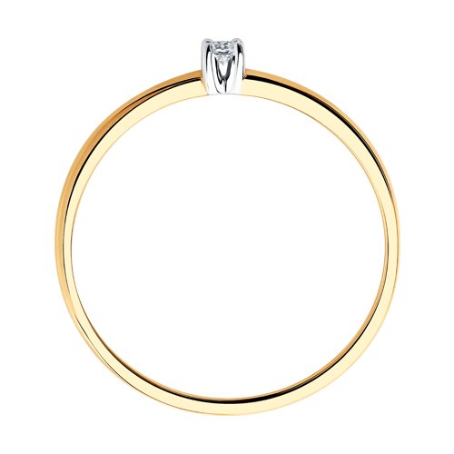 Inel din Aur Roz 14K cu Diamant - 2