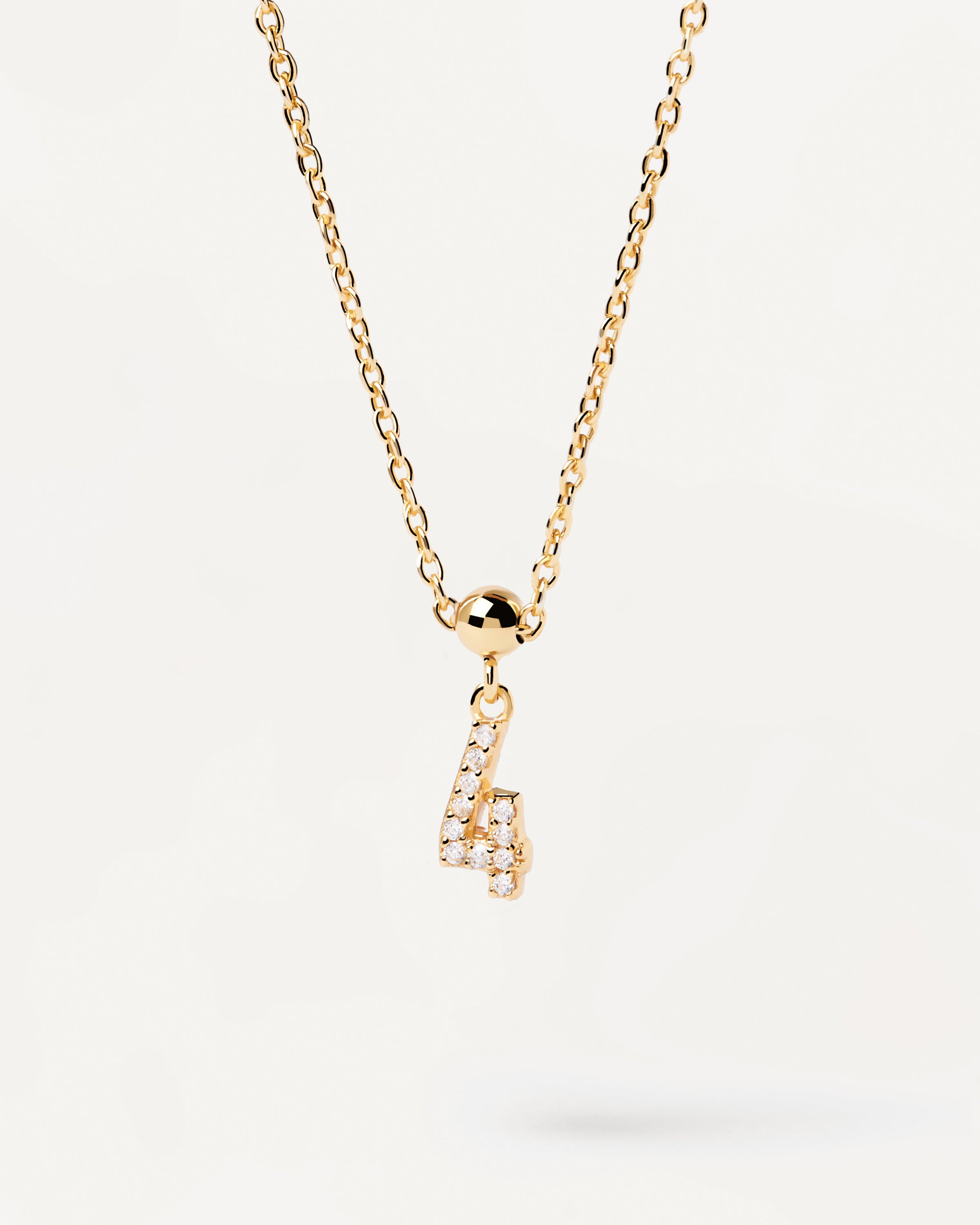 Pandantiv Charm din Argint placat cu Aur cu Zirconiu - 4