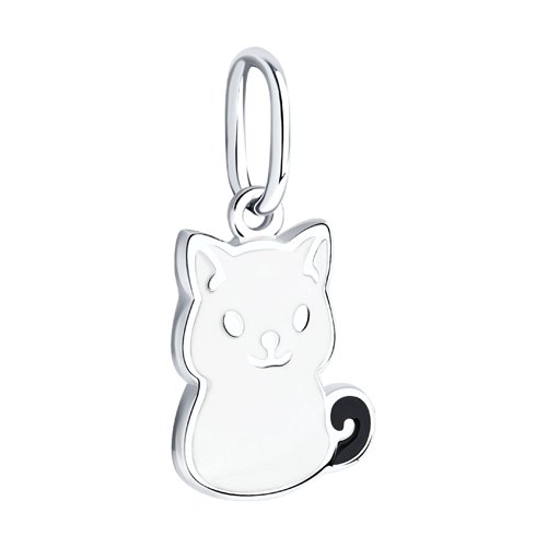 Pandantiv din Argint cu Email Pisica - 2