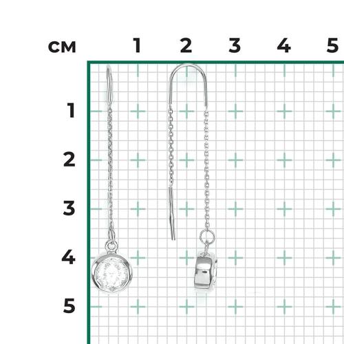 Cercei Aur Alb 14K cu Zirconiu - 2