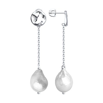 Cercei din Argint cu Perla de apa dulce - 3