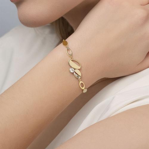 Bratara Aur Combinat  14K cu Topaz - 2