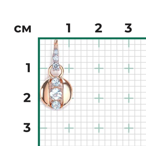 Pandantiv Aur Roz 14K cu Topaz - 2