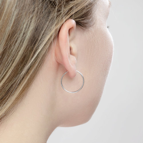 Cercei Congo din Argint diametrul 20mm - 4