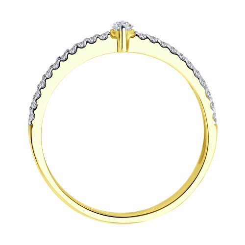 Inel din Aur Galben 14K cu Diamante - 4