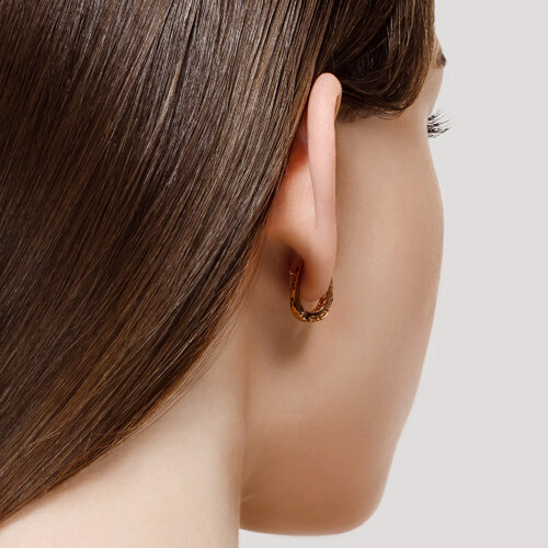 Cercei din Aur Roz 14K  - 3