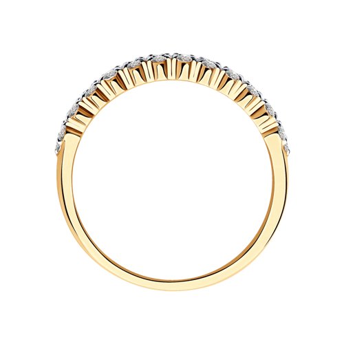 Inel din Aur Roz 14K cu Diamante - 2