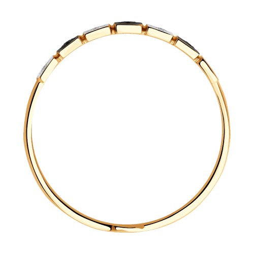 Inel din Aur Roz 14K cu Diamante  - 5