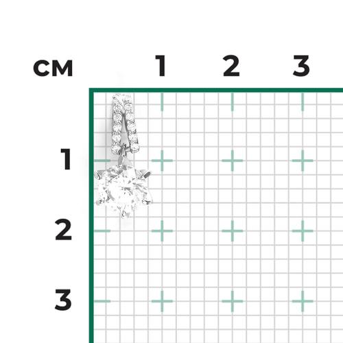 Pandantiv Aur Alb 14K cu Zirconiu - 2