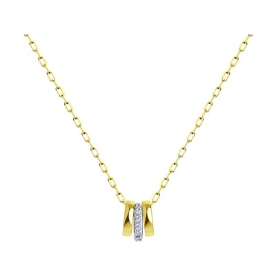 Colier din Aur Galben 14K cu Zirconiu Swarovski - 1