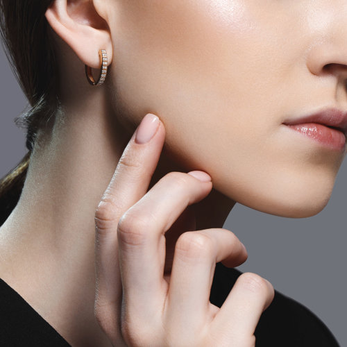 Cercei din Aur Galben 14K cu Diamante - 3