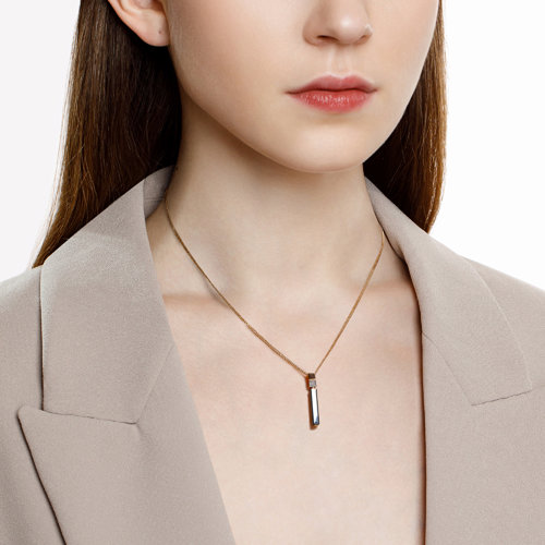 Pandantiv din Ceramica cu Aur Roz 14K si Diamante - 3