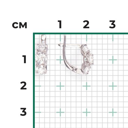 Cercei Aur Alb 14K cu Zirconiu - 2