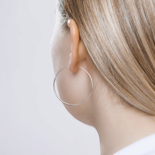 Cercei Congo din Argint diametrul 40mm - 3