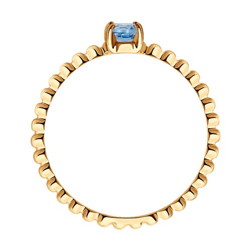 Inel din Aur Roz 14K cu Topaz - 2