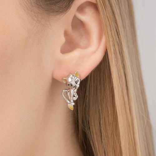 Cercei Argint  cu Email - 2