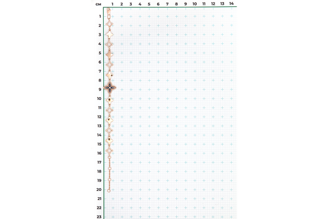 Bratara Aur Roz 14K cu Safir - 2