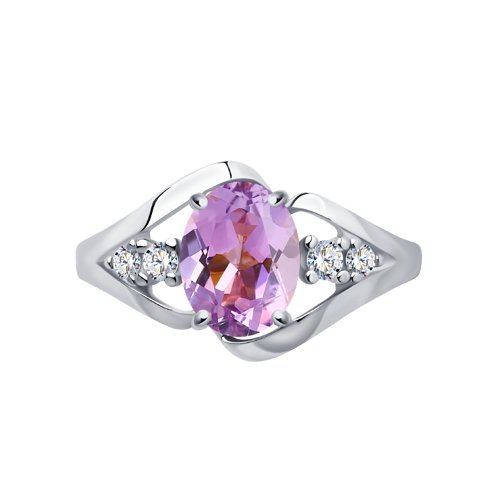 Inel din Argint cu Ametist si Zirconiu - 2