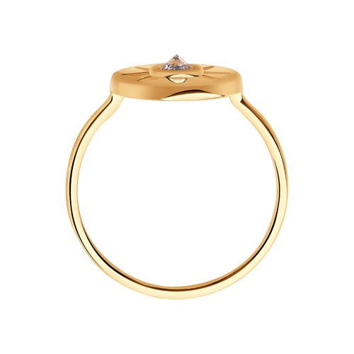 Inel din Argint placat cu Aur cu Zirconiu - 2