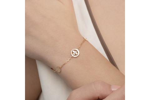 Bratara Aur Combinat 14K cu Diamant - 2