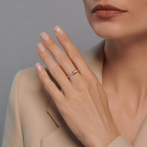 Inel din Aur Galben 14K cu Zirconiu - 3