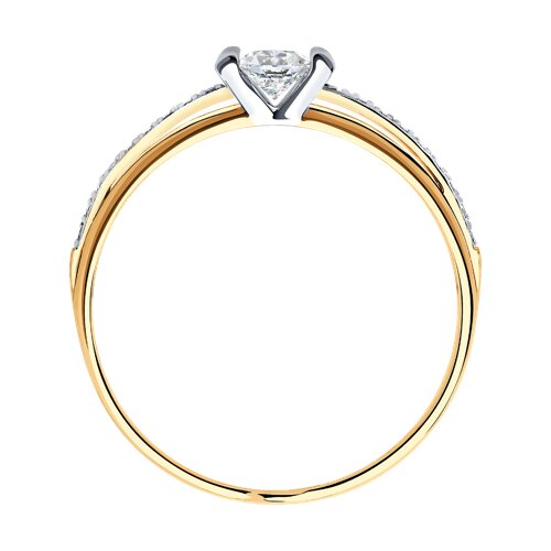 Inel din Aur Roz 14k cu Zirconiu - 2