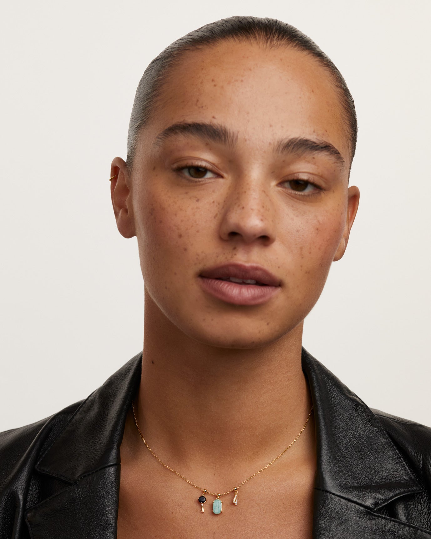 Pandantiv Charm din Argint placat cu Aur cu Zirconiu - 7