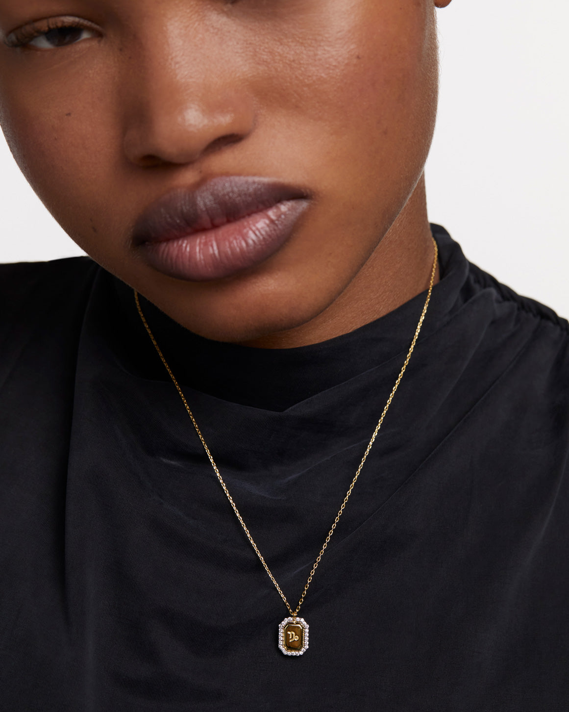 Colier din Argint placat cu Aur cu Zirconiu Zodia Capricorn - 6