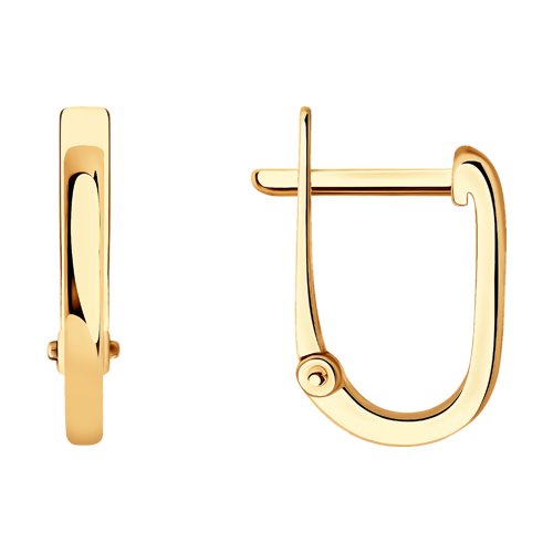 Cercei din Aur Roz 14K cu Diamante  - 2