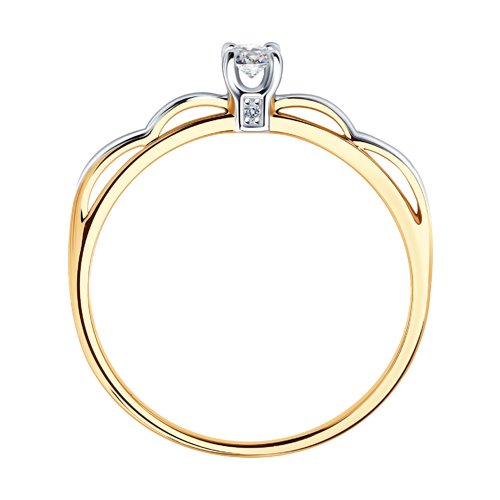 Inel din Aur Roz 14K cu Diamant - 2