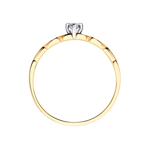 Inel din Aur Roz 14K cu Diamante - 2