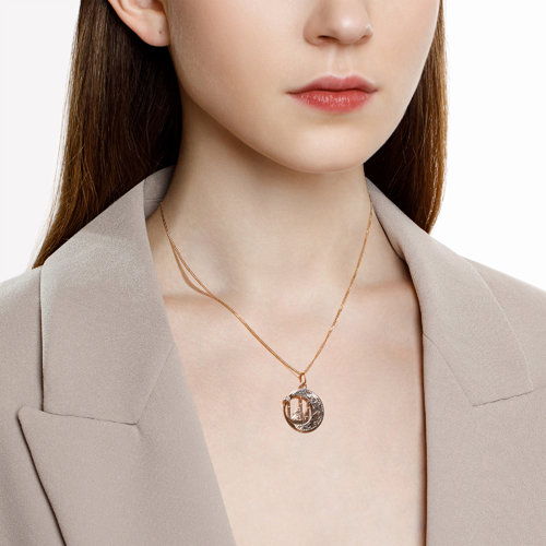 Pandantiv din Aur Roz 14K cu Zirconiu - 3