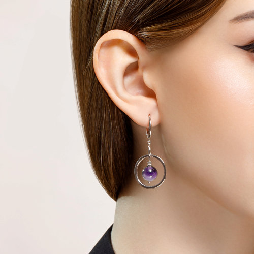 Cercei din Argint cu Ametist - 2