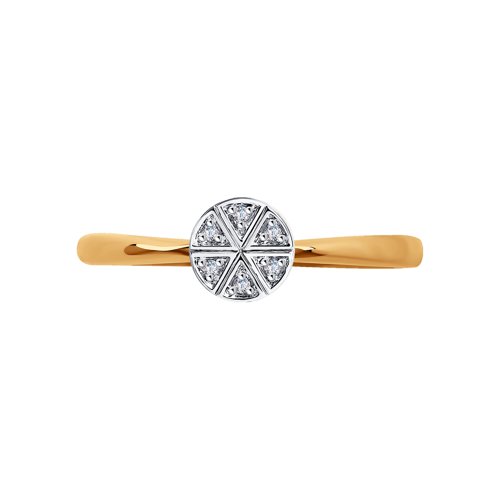 Inel din Aur Roz 14K cu Diamante - 3