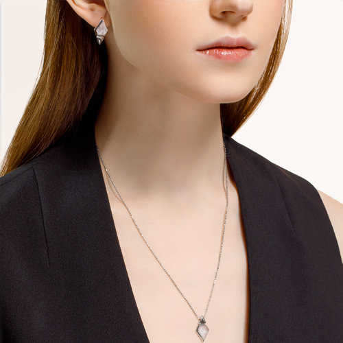 Cercei din Argint cu Cuart Roz natural - 5