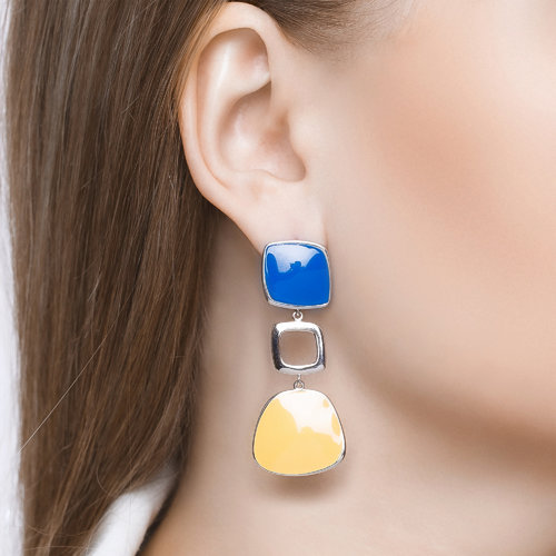 Cercei din Argint cu Email - 3