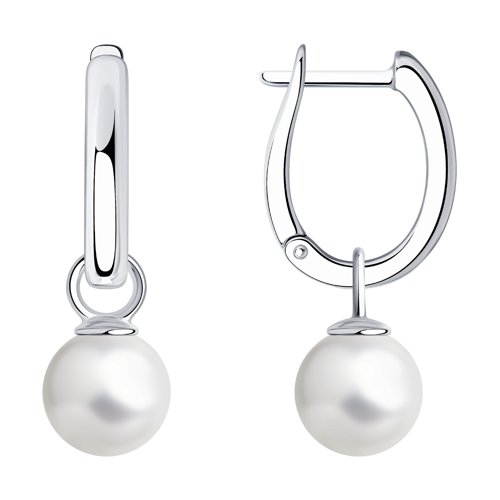 Cercei din Argint cu Perla sint. si Zirconiu - 5