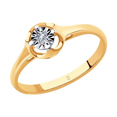 Inel de logodna din Aur 14K cu Diamant - 1