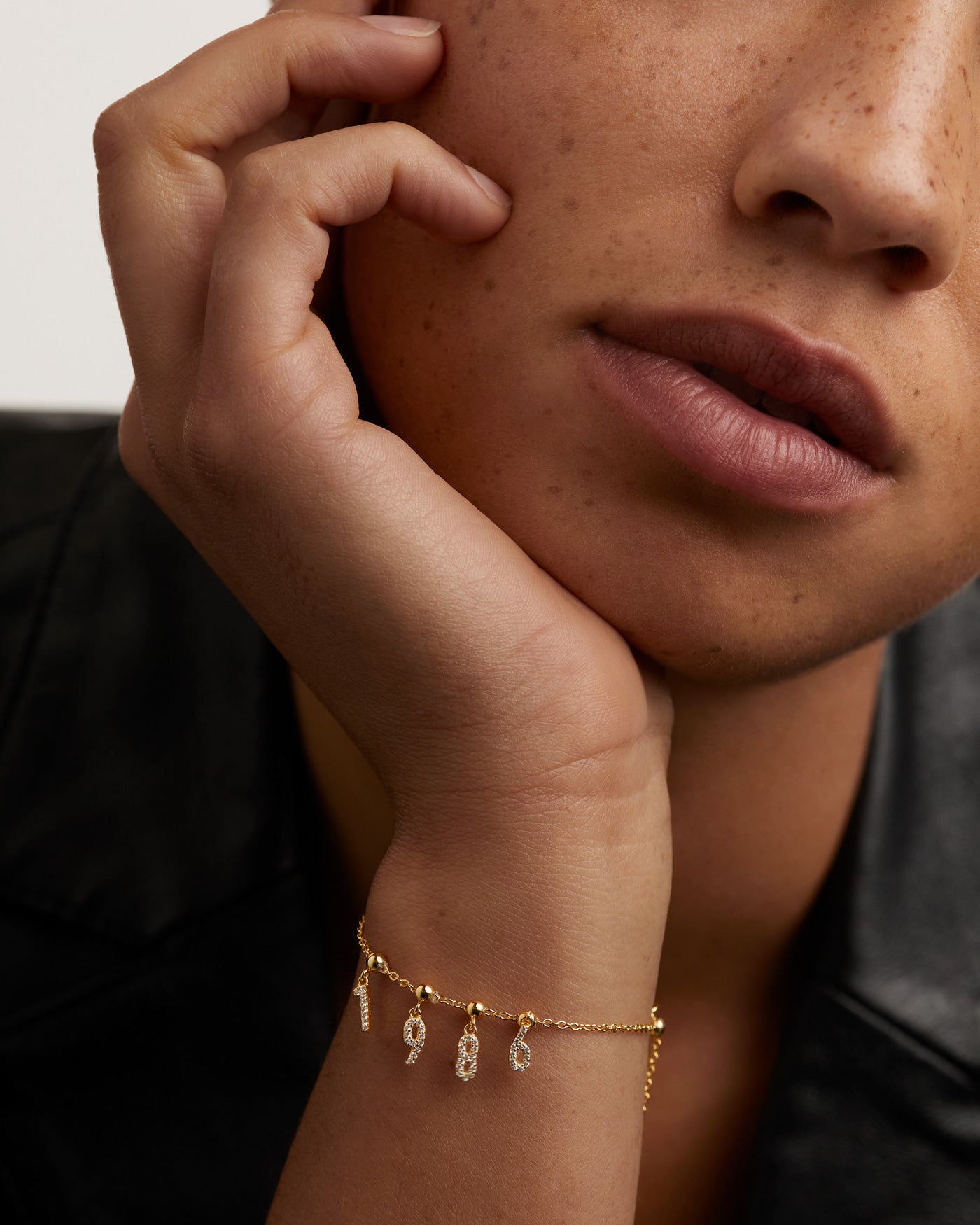 Pandantiv Charm din Argint placat cu Aur cu Zirconiu - 7