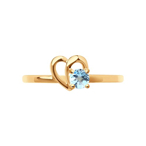 Inel din Aur Roz 14k cu Topaz - 2