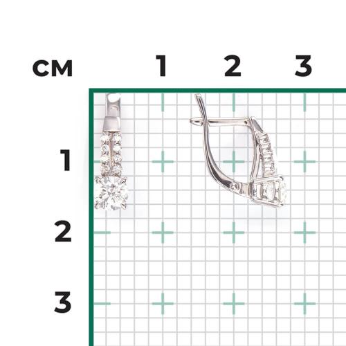 Cercei Aur Alb 14K cu Zirconiu - 2