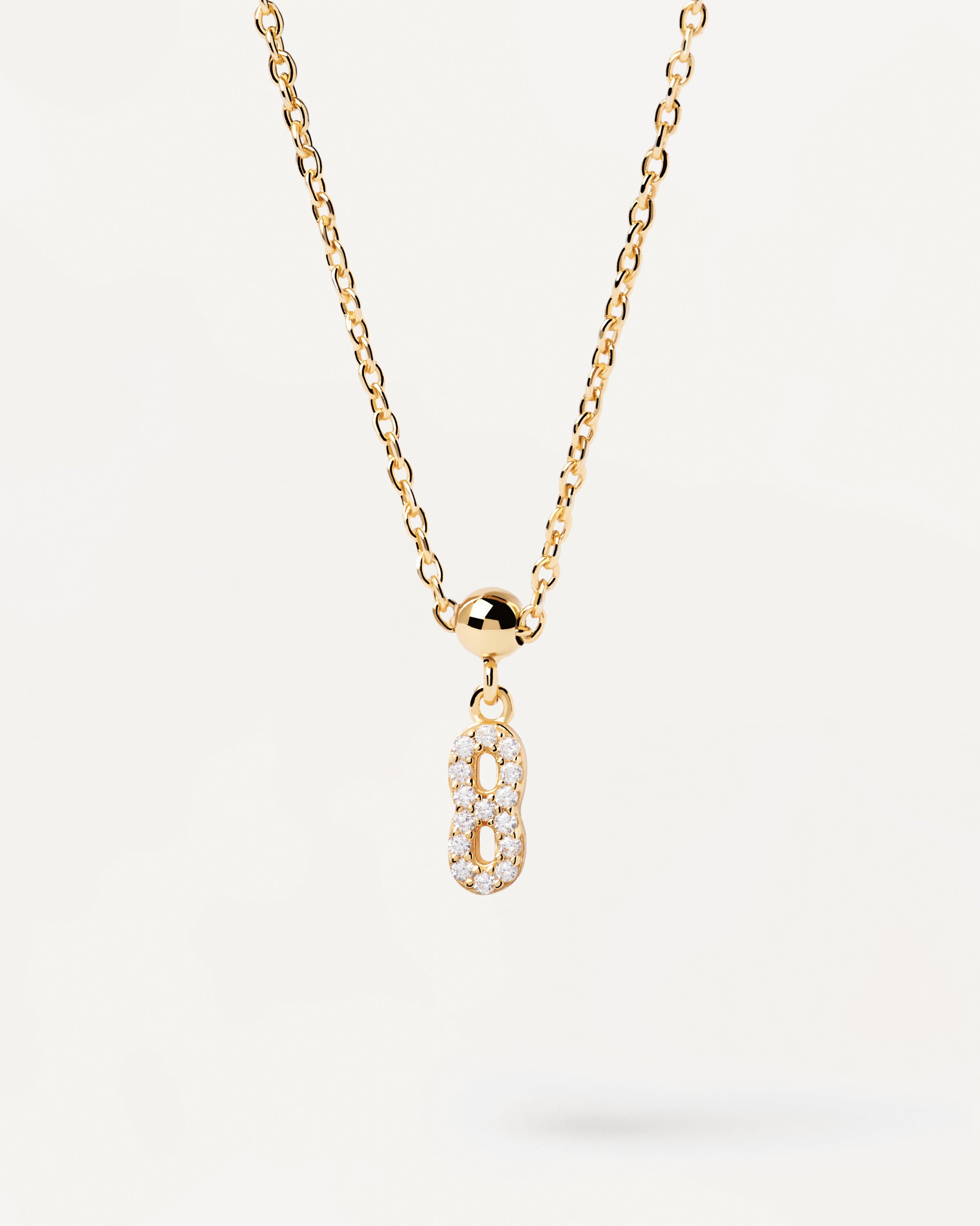 Pandantiv Charm din Argint placat cu Aur cu Zirconiu - 4