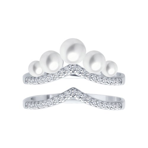 Inel din Argint cu Perle si Zirconiu - 2