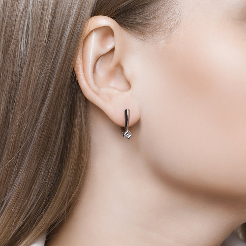 Cercei din Argint cu Diamante - 2