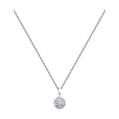 Colier din Aur Alb 14K cu Diamant - 3