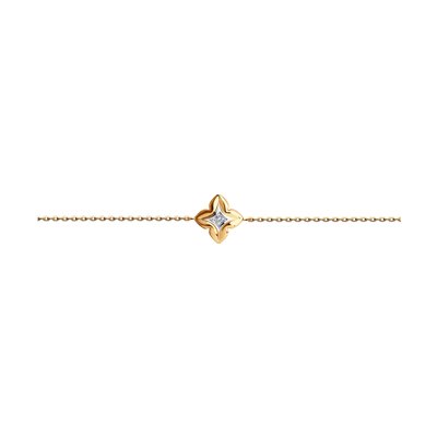 Bratara din Aur Roz 14K cu Diamant ”Trifoi” - 1